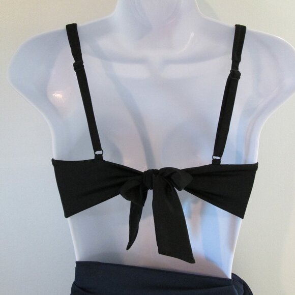 Bar III Women's Resort Solids Ring-Detail Tie-Back Bikini Top NWT Sz M - Picture 7 of 8